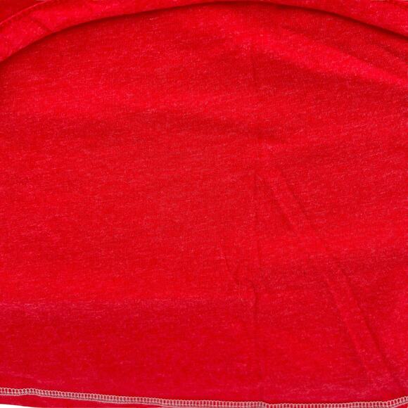 LAT Men's Contrast Tank Top Tee Shirt Size Large Red Gray Color Block 60% Cotton - Picture 5 of 10